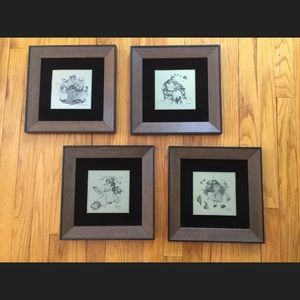 Norman Rockwell Framed Metal Prints Etched 1972